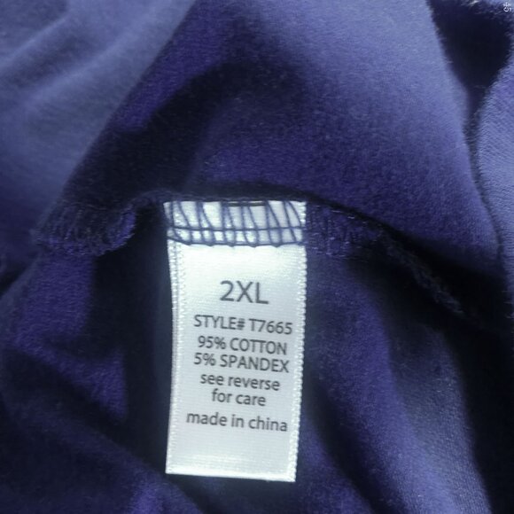 Active Basics Long Sleeve Royal Blue Tunic 2X - Picture 4 of 4